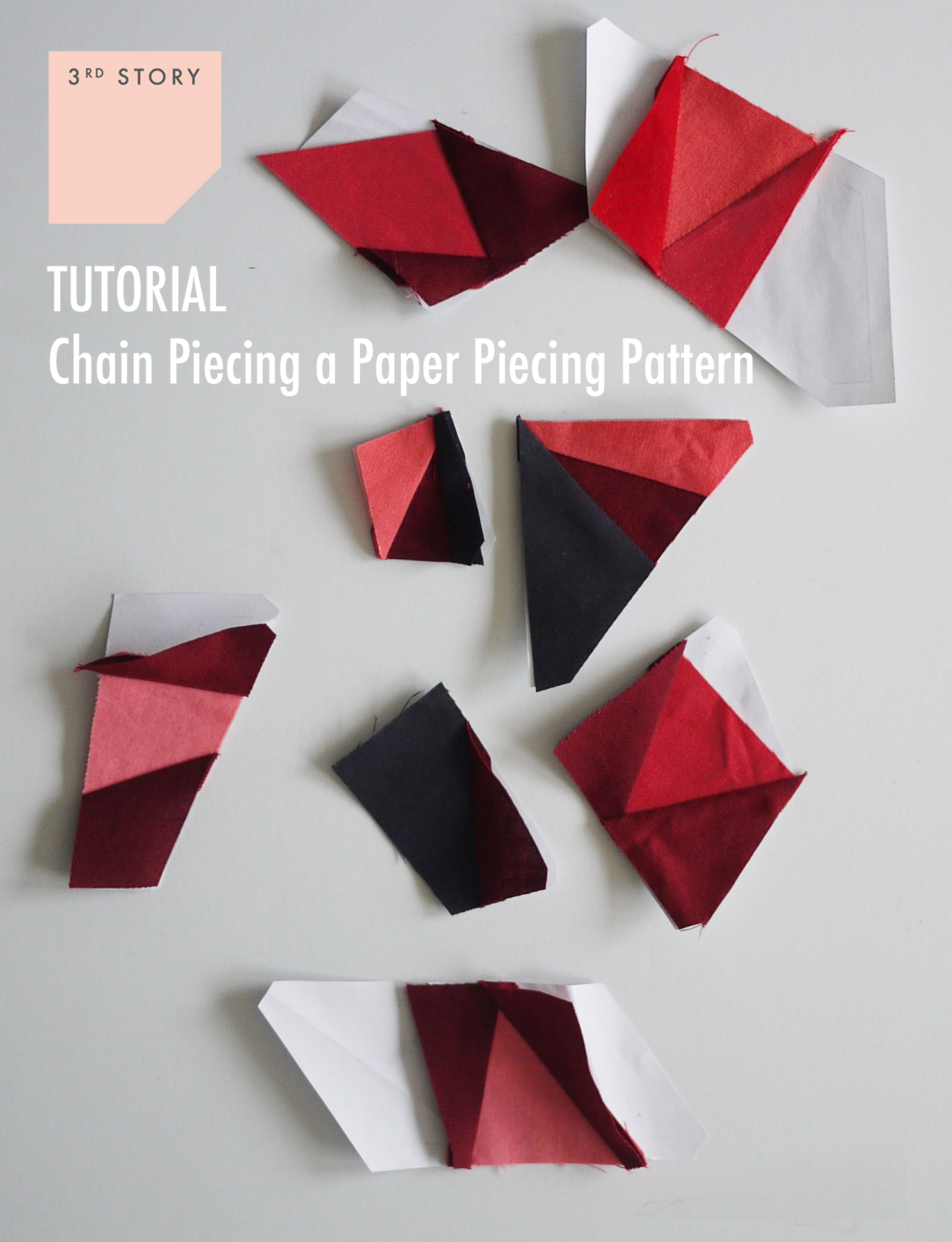 Tutorial Chain Piecing a Paper Piecing Pattern 3rd Story