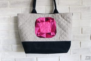 Love You Sew Colleen Tote Bag with Gemology Quilt Block