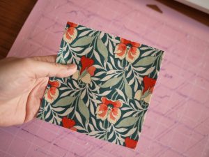 Vintage Quilt Block, Holiday Card, Liberty of London fabric, 3rd Story Workshop