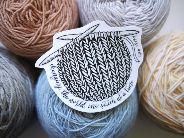 3rd Story Workshop Sticker - Knitting, Fibre art, yarn