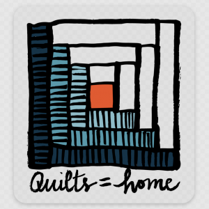 Log Cabin Clear Sticker - 3rd Story Workshop - Quilts = Home