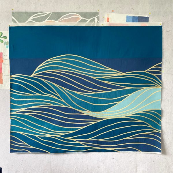 Abstract Landscape - Stormy Ocean - Bias Tape Quilt